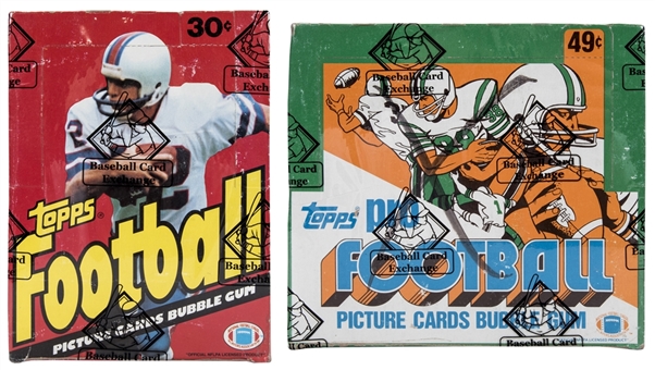 1981 Topps Football Unopened Cello Box (24 Packs) and Wax Box (36 Packs) Pair (2 Items; Both BBCE Certified)